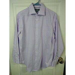 Lauren Ralph Lauren Men's 15.5(32/33) Shirt Purple White Large Checked...